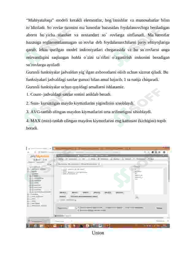 Union va standart so’zlardan foydalanish 2