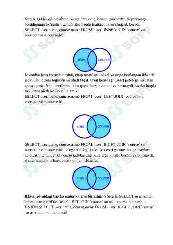 Joinlar bilan ishlash 2