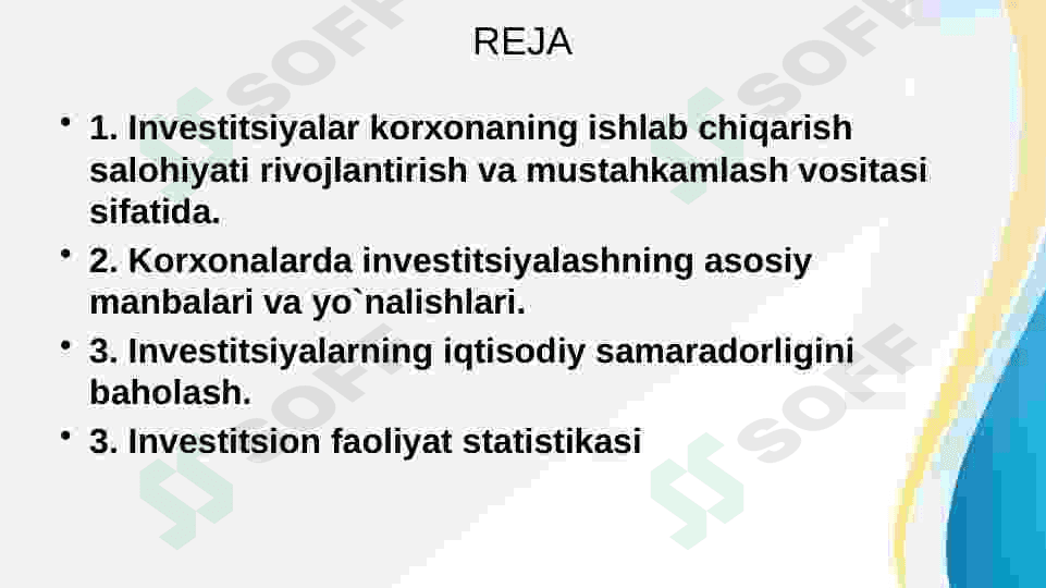 INVESTITSIYA VA INVESTITSION FAOLIYAT STATISTIKASI 2