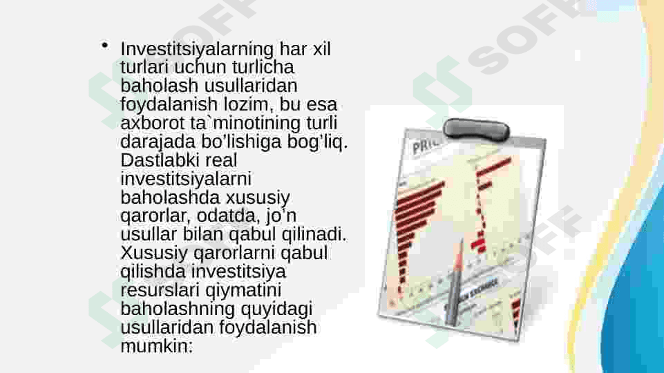INVESTITSIYA VA INVESTITSION FAOLIYAT STATISTIKASI 6