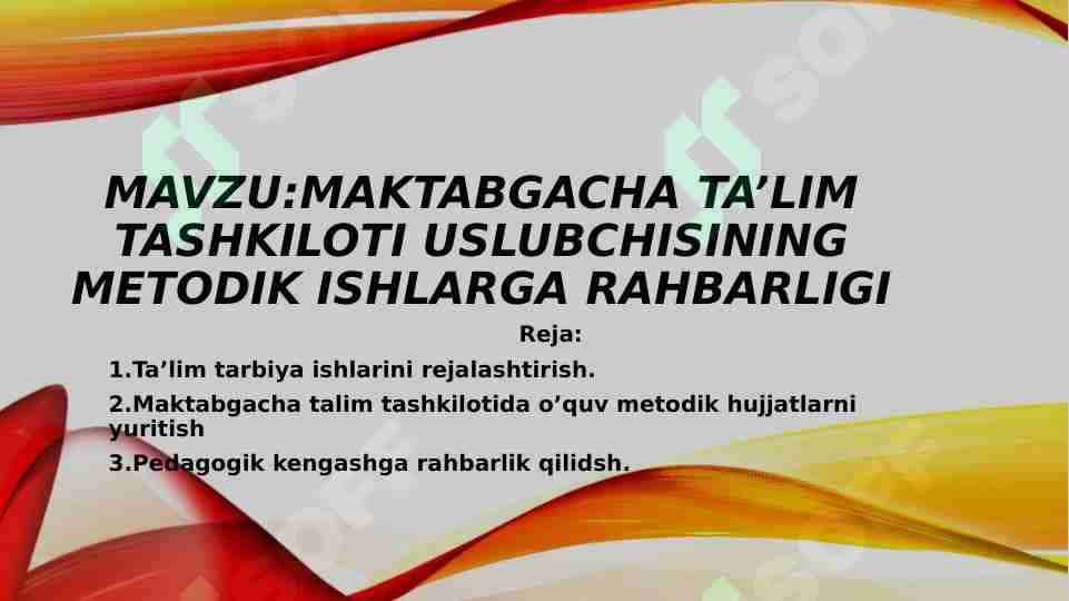 Maktabgacha taʼlim tashkiloti metodisti