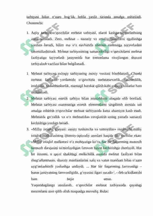 KOMIL INSONNI SHAKLLANTIRISHDA MEHNAT TARBIYASINING O’RNI 7