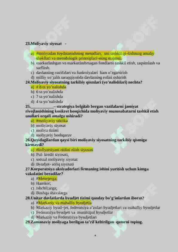 moliya test 4