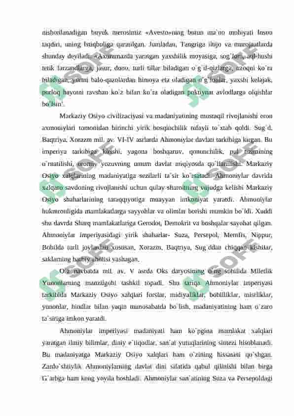 QADIMGI MARKAZIY OSIYO XALQLARINING MADANIYATI  VA SAN’ATI 7