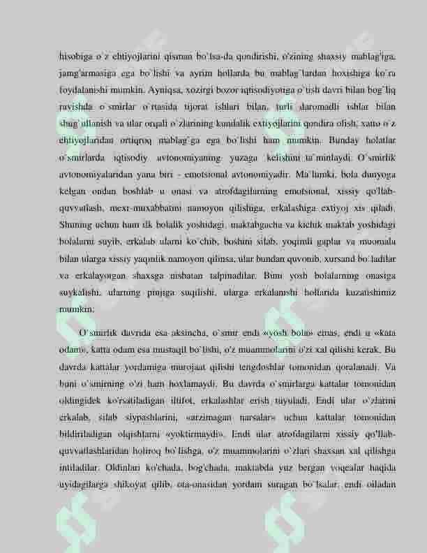 O`smirlik davrining psixologik xususiyatlari 5