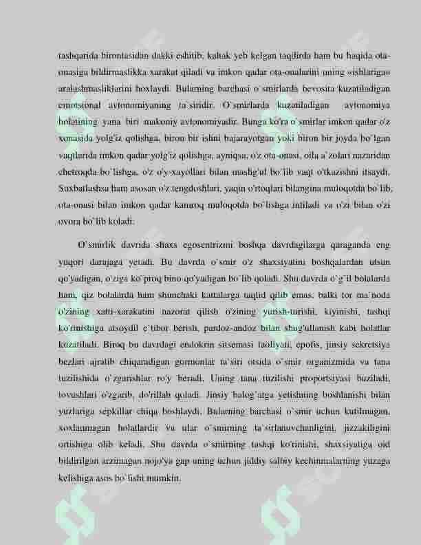O`smirlik davrining psixologik xususiyatlari 6
