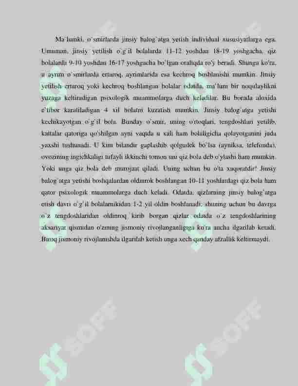 O`smirlik davrining psixologik xususiyatlari 7