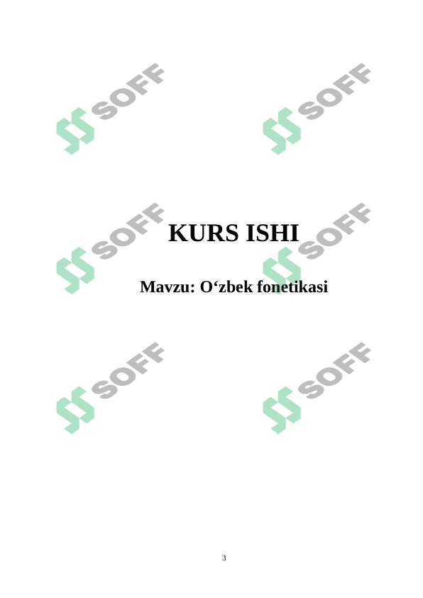 O'ZBEK FONETIKASI 1