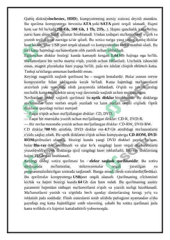 Kompyuter xotirasining ierarxik tuzilishi. 4