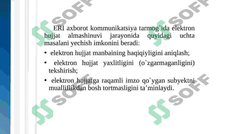Elektron raqamli imzo tushunchasi va undan foydalanish jarayoni. 7