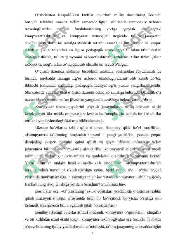 Multimedia tizimlari va texnologiyalari fanining taqdimotlar tayyorlashda qo'llaniladigan amaliy dasturiy paketlar mavzusida elektron sahifa yaratish 7