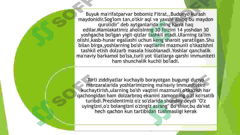 Beshta tashabbus va uning yuksak manaviy madaniyatini taminlashdagi òrni 3
