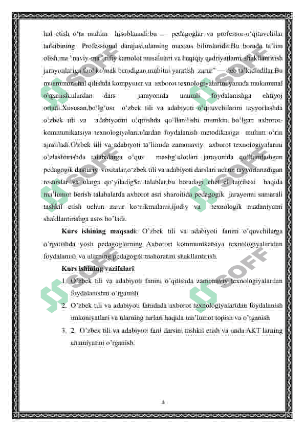 Adabiyot fanini o’qitishda axborot texnologiyalaridan foydalanish pedagogik mahoratni oshirish omili 4