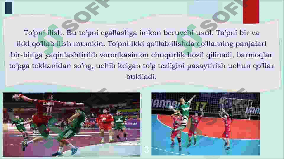 Gandbol o'yinida yakka holda hujum qilish taktikasi 4