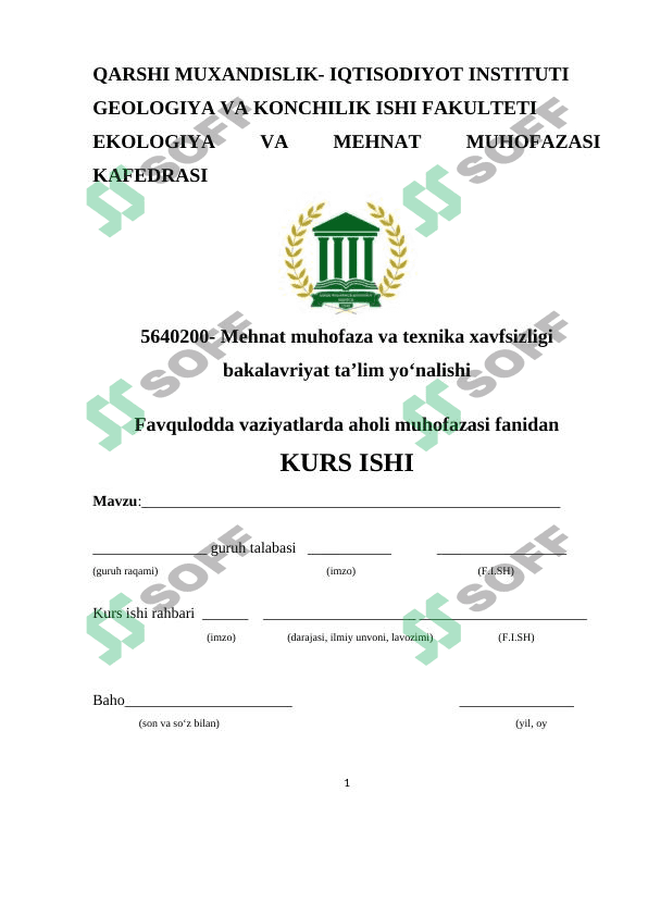 texnogen tusdagi favqulodda vaziyatlar 1
