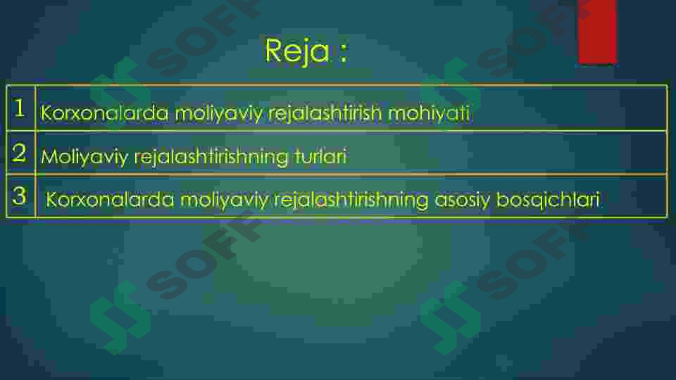 Korxonalarda moliyaviy rejalashtirish 2
