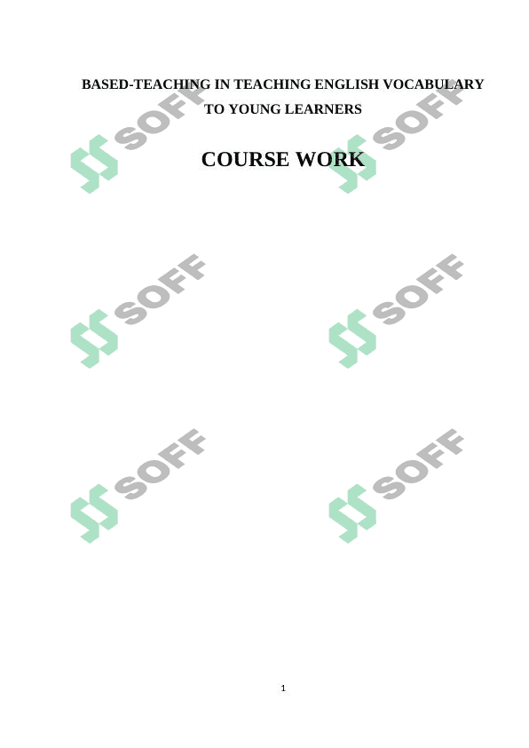BASED-TEACHING IN TEACHING ENGLISH VOCABULARY TO YOUNG LEARNERS 1