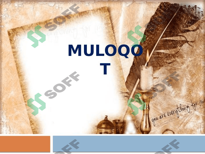MULOQOT 1