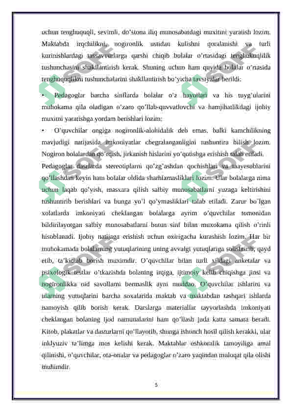 Alohida yordamga muhtoj bolani samarali inlyuziyasi uchun tashqi sharoitlar 5