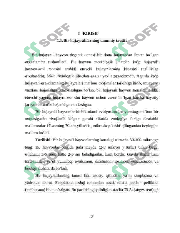 UMIRTQASIZ HAYVONLAR KELIB CHIQISHIDA FILOGENETIK BOG‘LIQLIGI 2