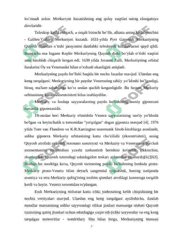 merkuriy sayyorasi 5