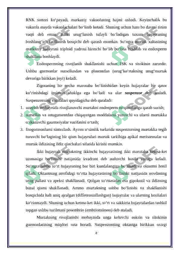 O'simliklarning ontogenezi 7