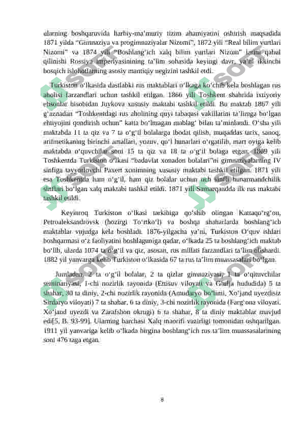 Xalq taʼlimi tizimi 8