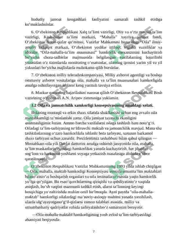 Maktab oila va jamoatchilik 7