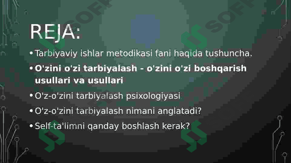 O’qituvchini o’z-o’zini tarbiyalash tushunchasi va uning shaxsini shakllantirishdagi roli 2