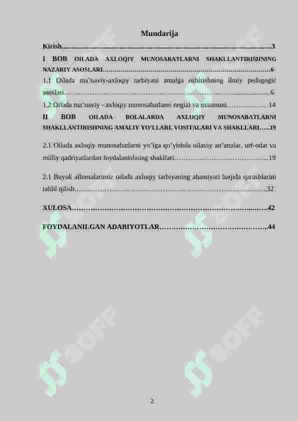 " OILADA BOLALARNI MA’NAVIY-AXLOQIY TARBIYALASHDA MILLIY QADRIYATLARDAN FOYDALANISH 2