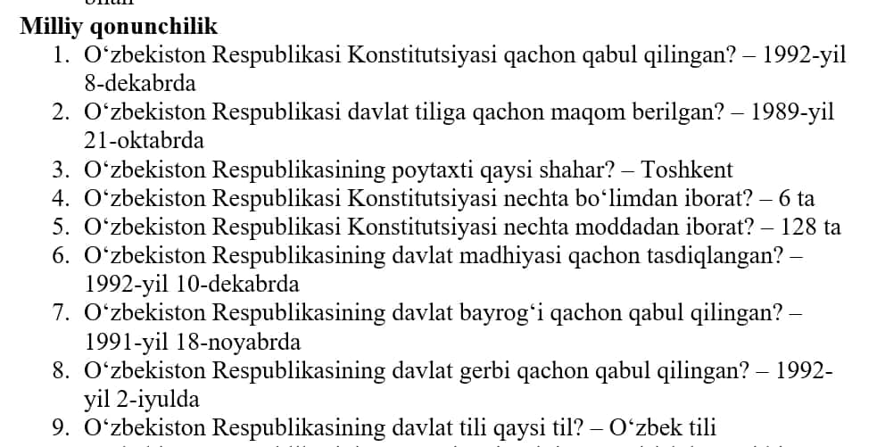 Argos 1000 talik test, javoblari bilan. Davlat xizmatchisi 2025 2