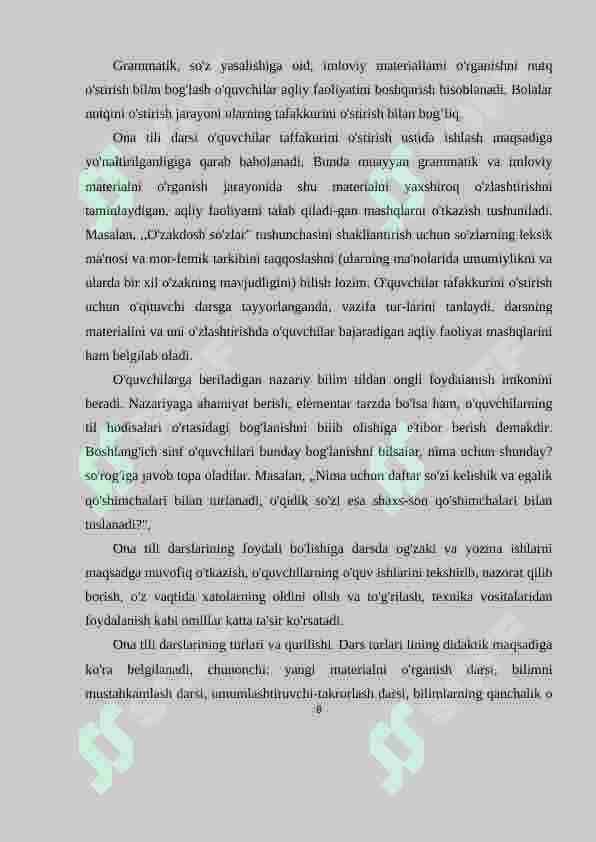 Ona tilida sinfdan tashqari ishlarni tashkil etish 8