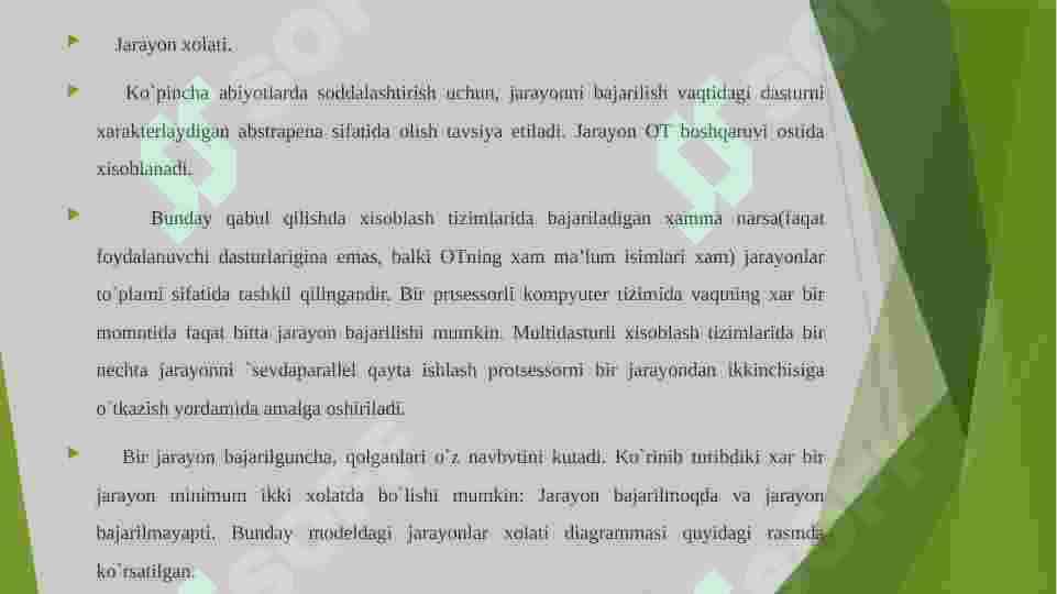 Operatsion tizimlarning jarayonlari boshqaruvi 3