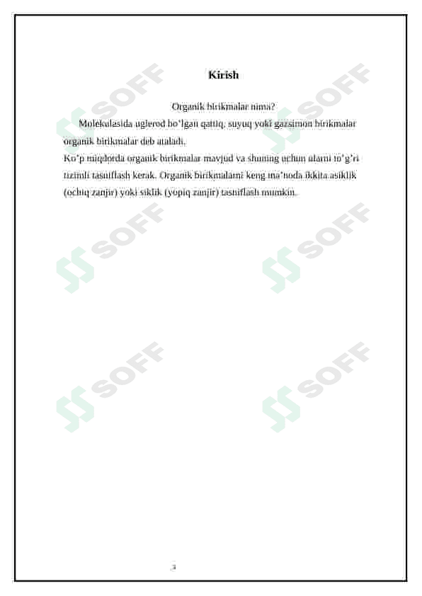 Organik biriklamalarning sinflanishi. 8-guruh elementlariga xarakteristika 3