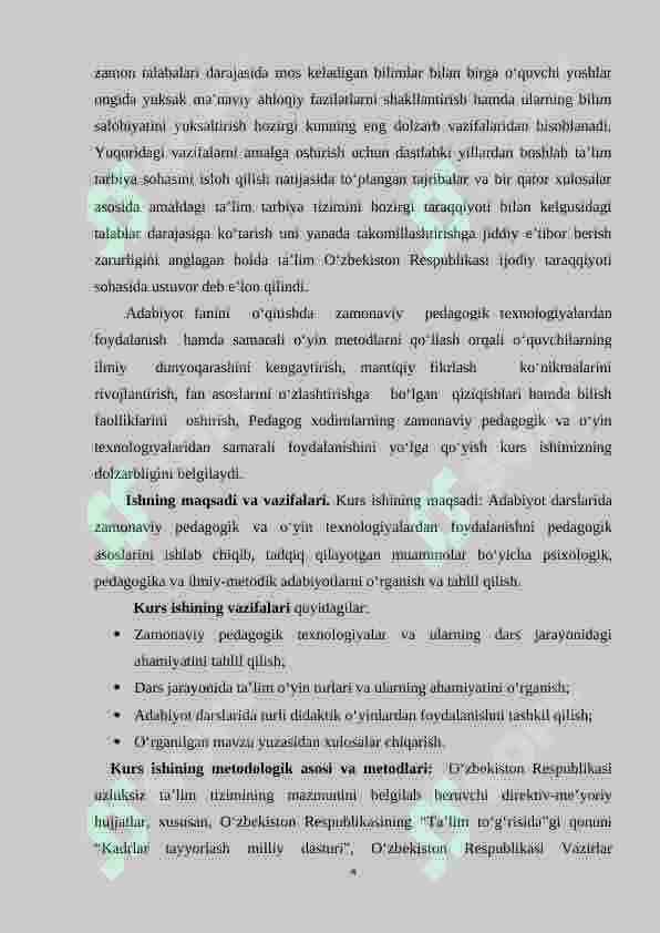 Adabiyot darslarida o‘yin texnologiyalarini qo‘llash metodikasi va ahamiyati 4