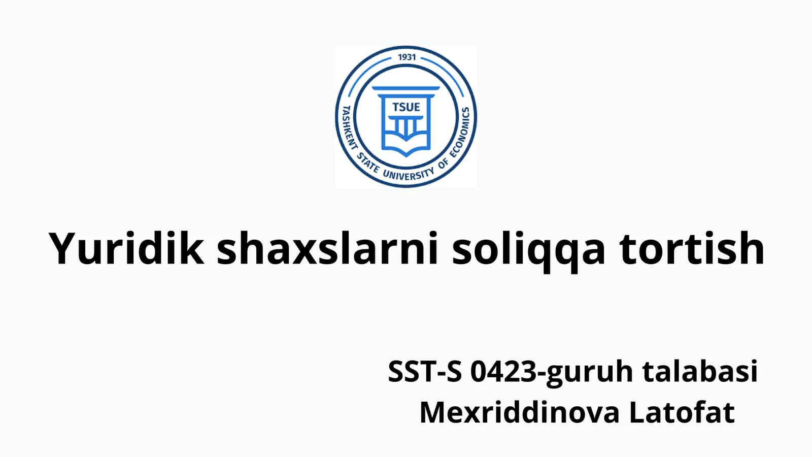 Qozog`iston va O`zbekiston mulk solig`ini taqqoslash 1