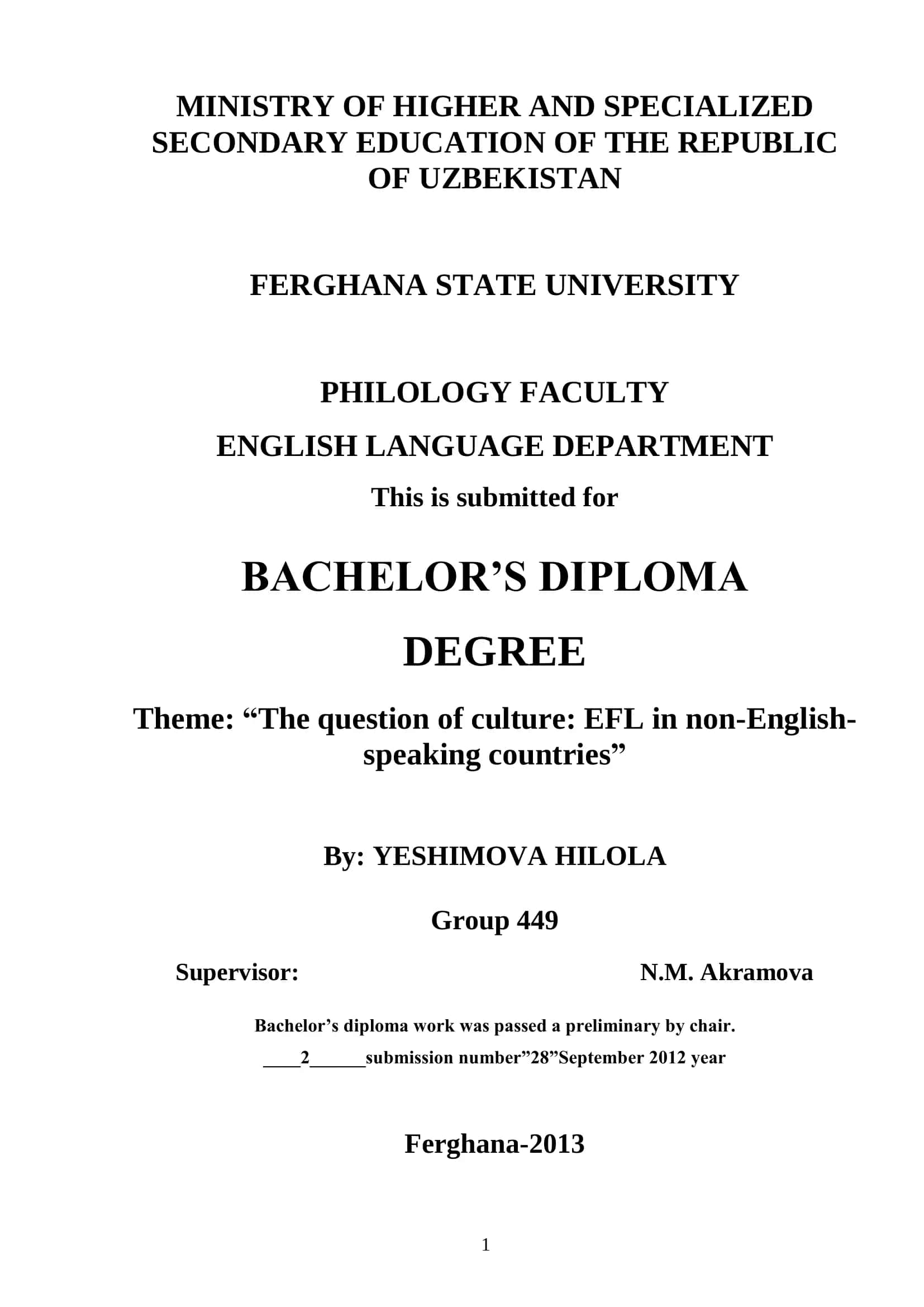 BACHELOR’S DIPLOMA DEGREE 1