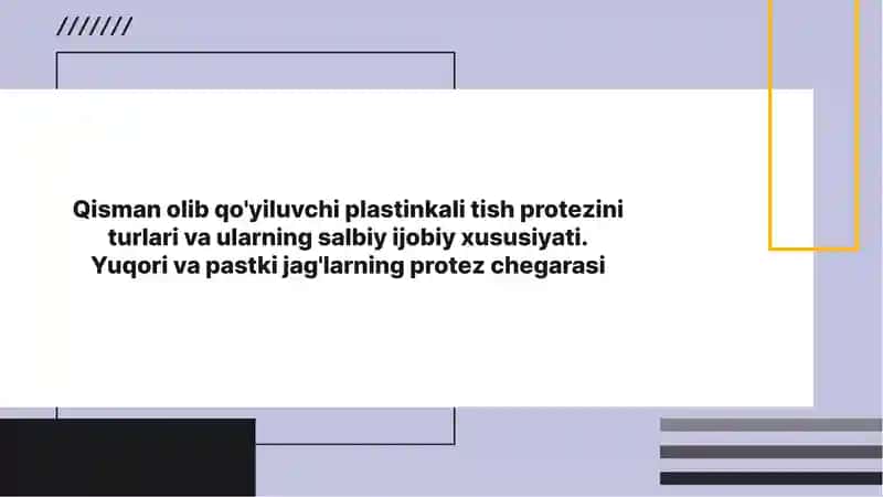 Plastinkali Tish Protezlari