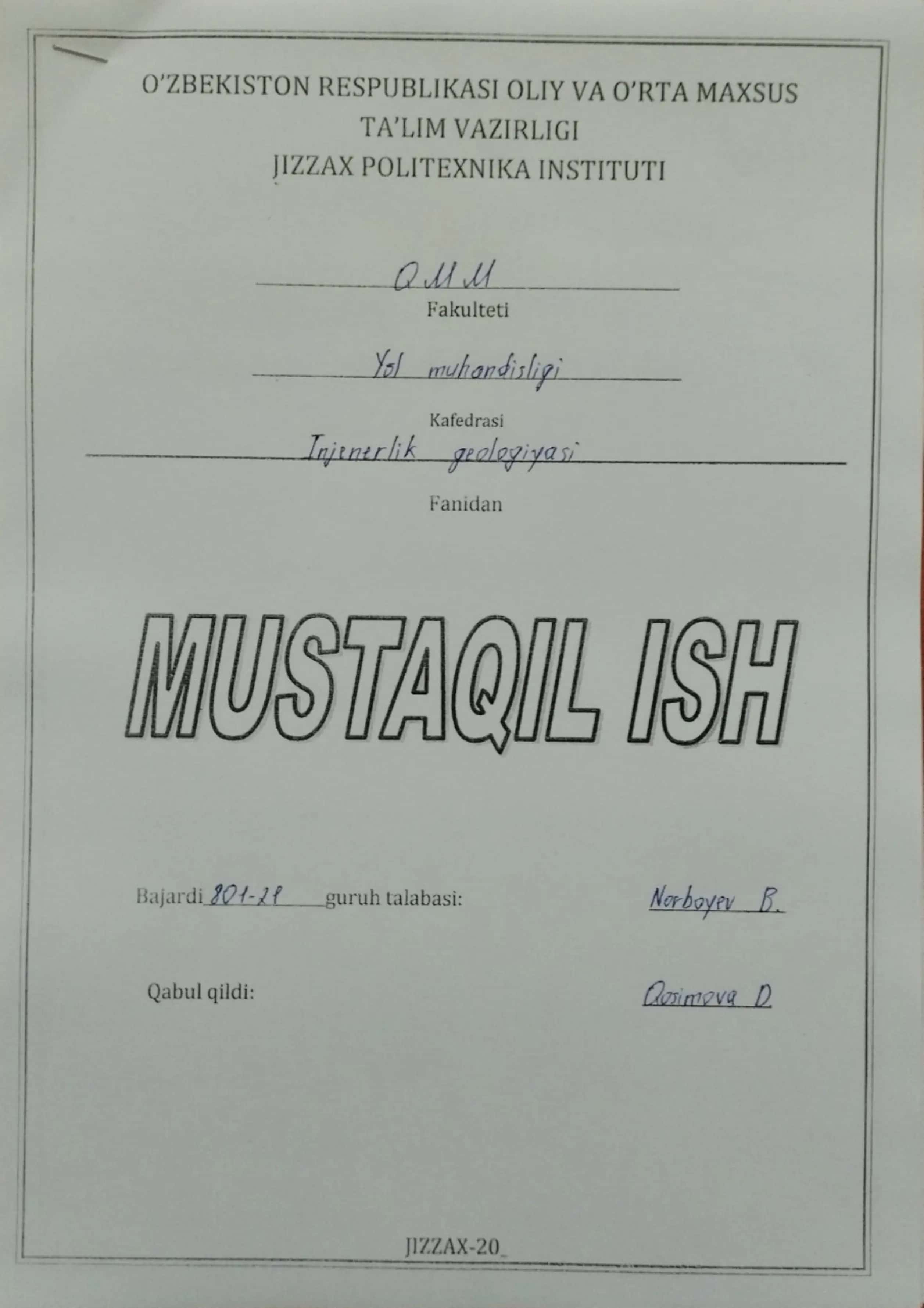 Gruntlarning mexanik xossalari 1