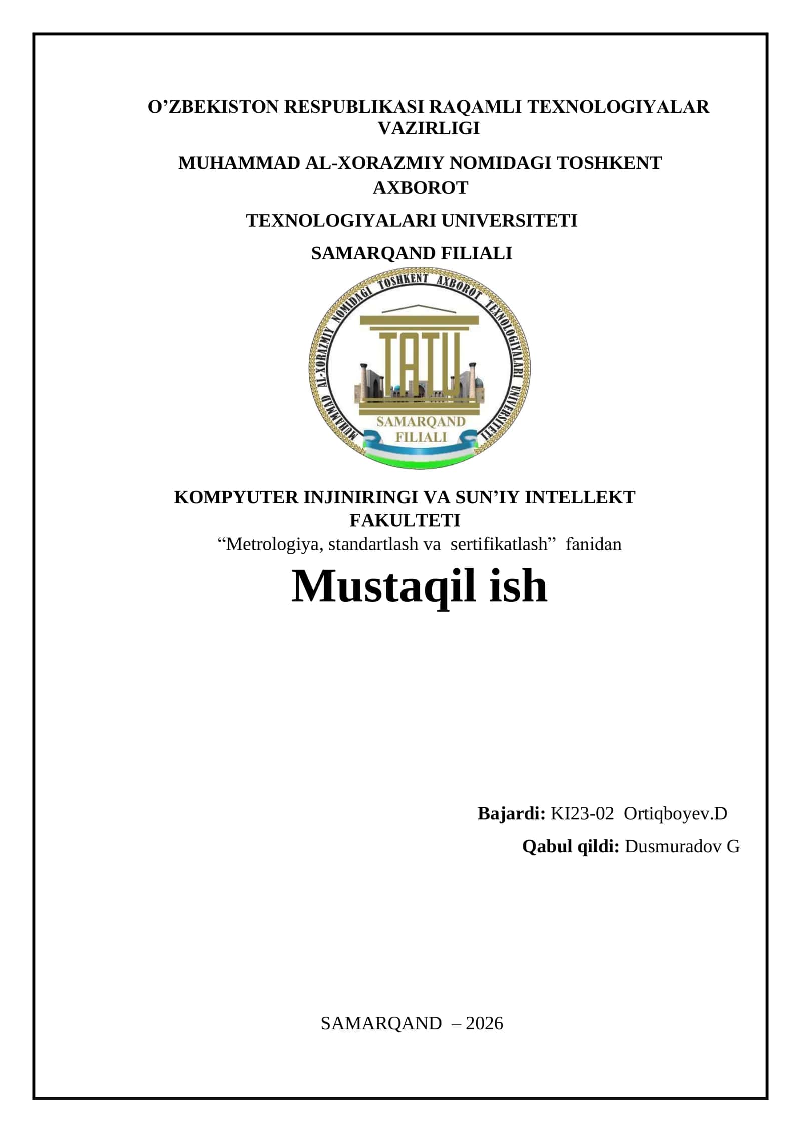 O‘lchov noaniqligini baholash 1
