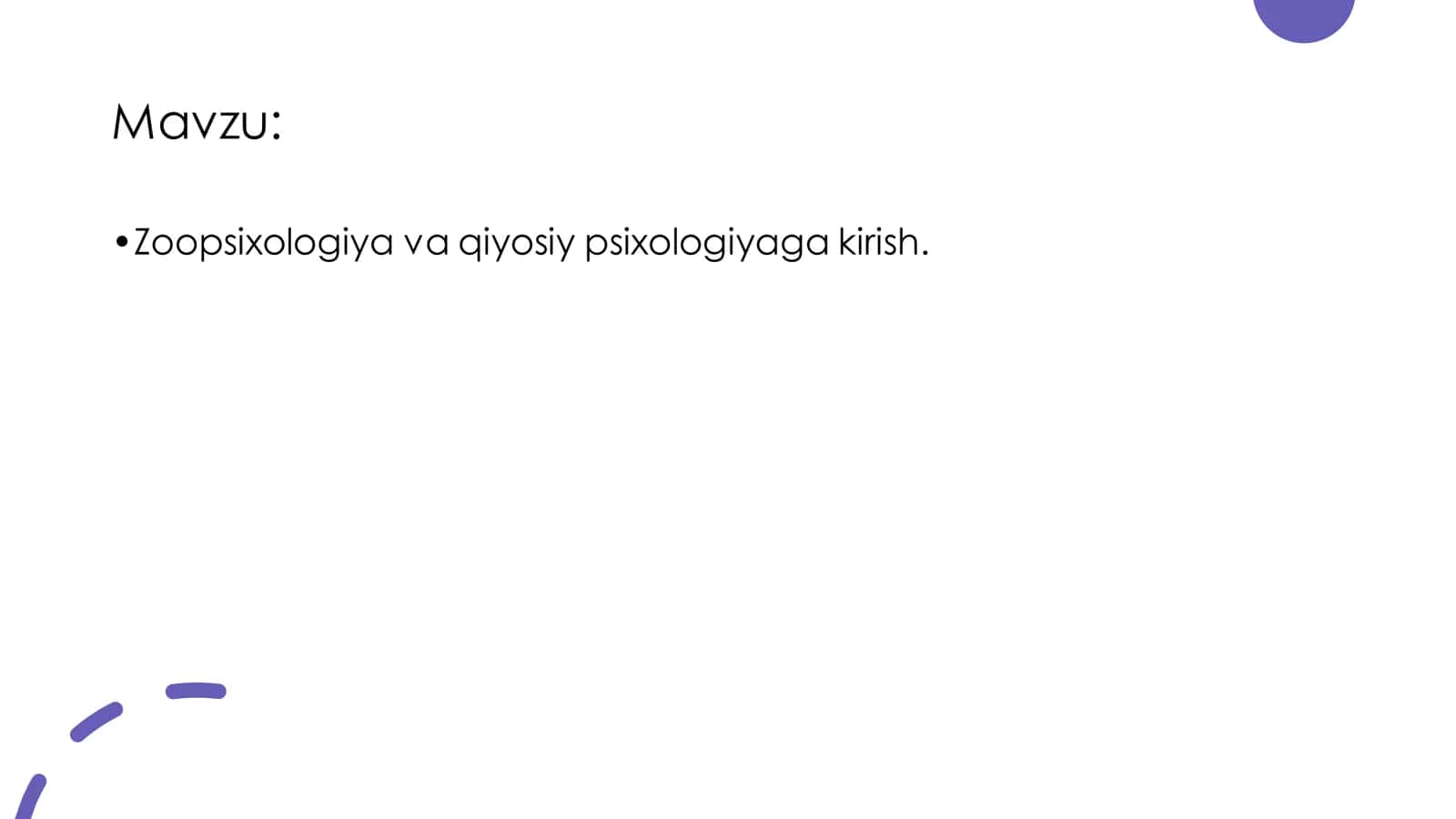 Zoopsixologiya va qiyosiy psixologiyaga kirish 1