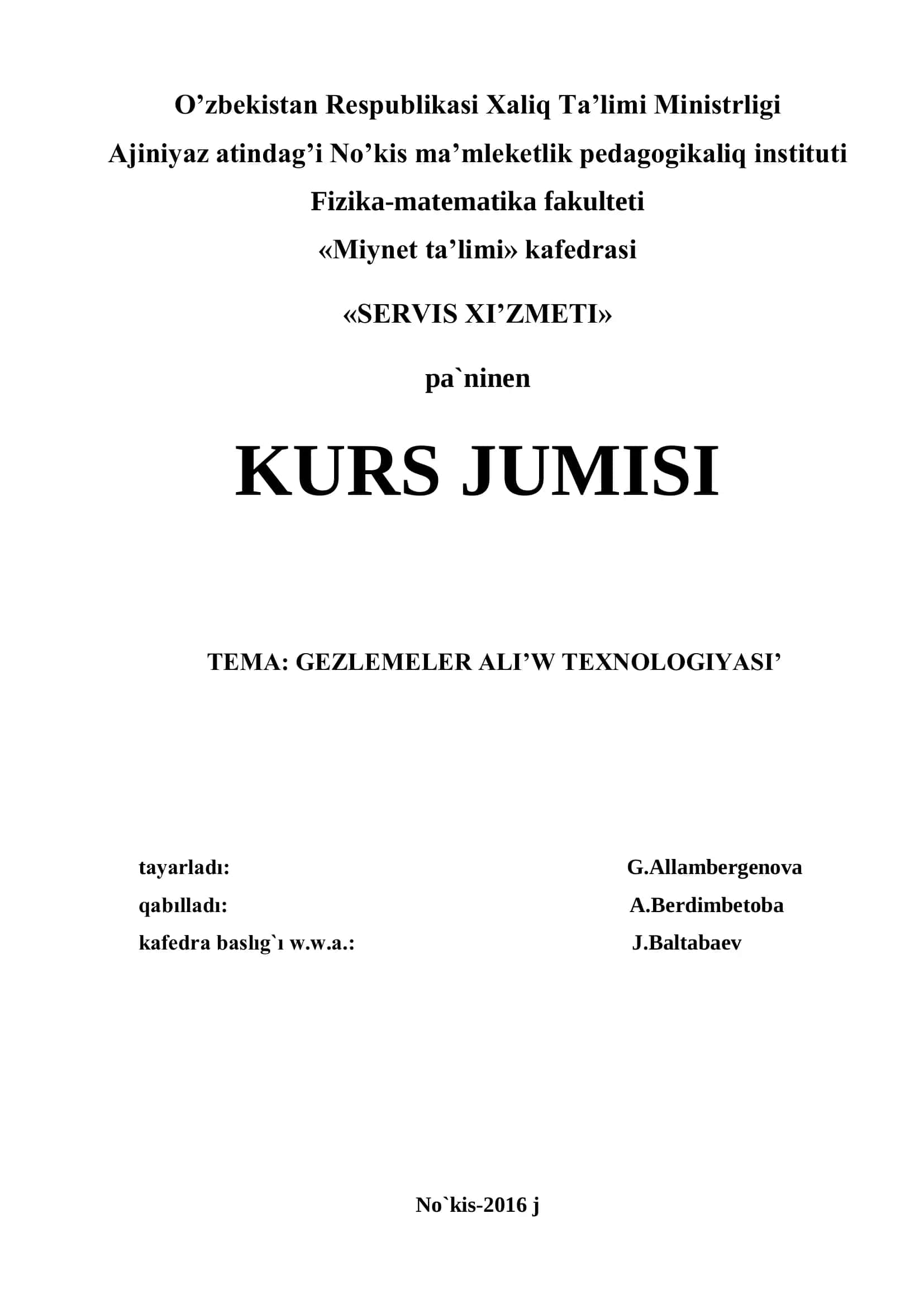 GEZLEMELER ALI'W TEXNOLOGIYASI 1