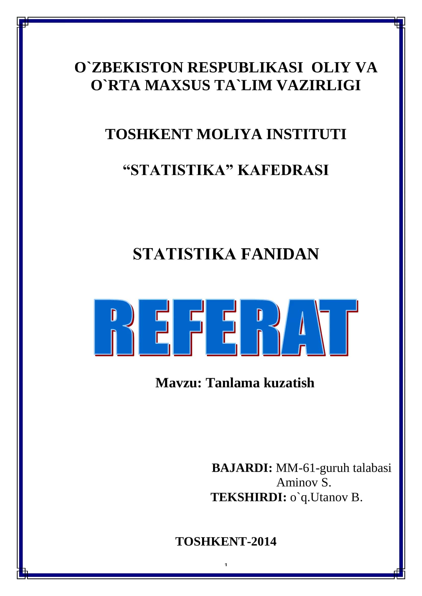 Tanlama kuzatish 1
