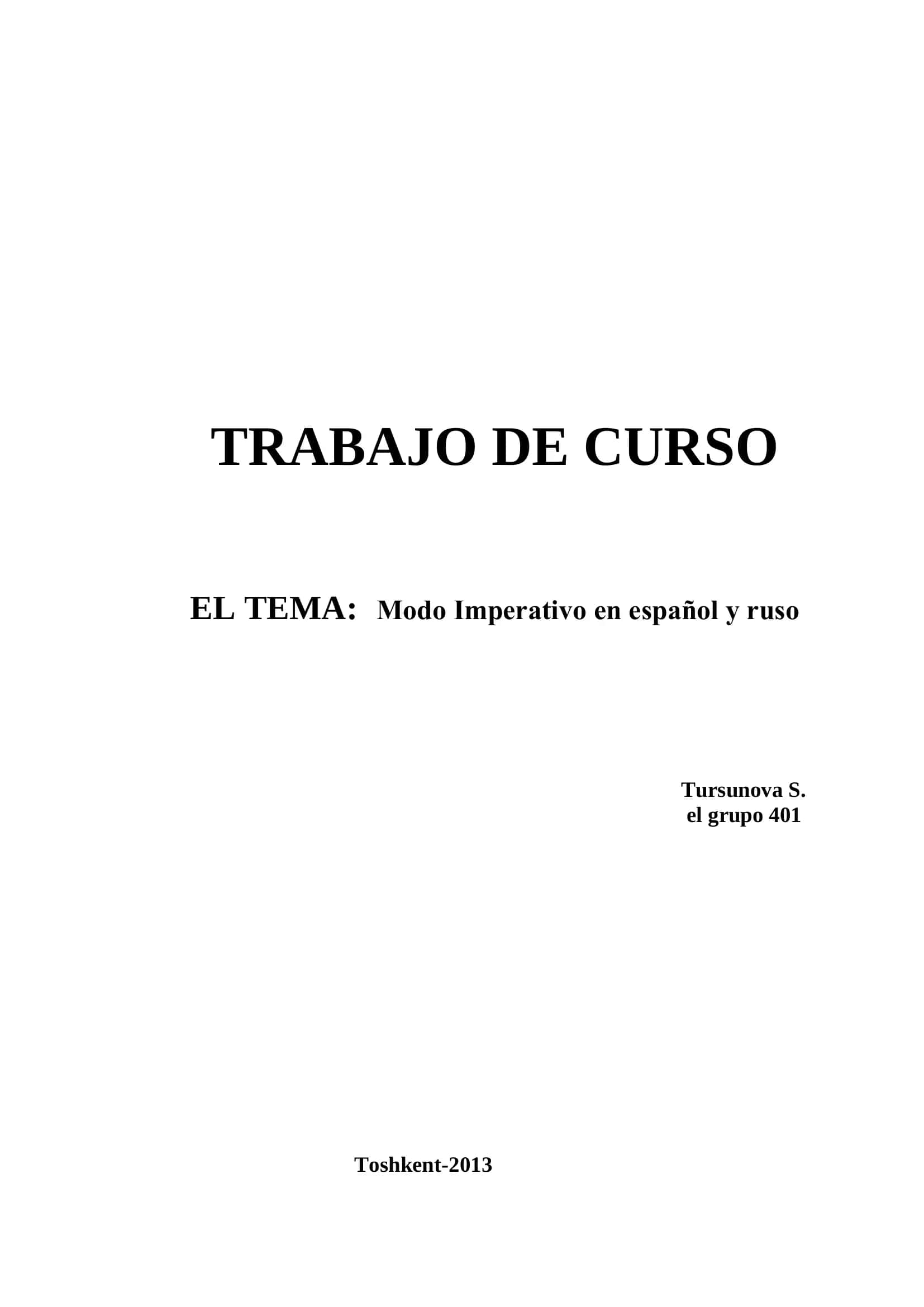 Modo Imperativo en español y ruso 1