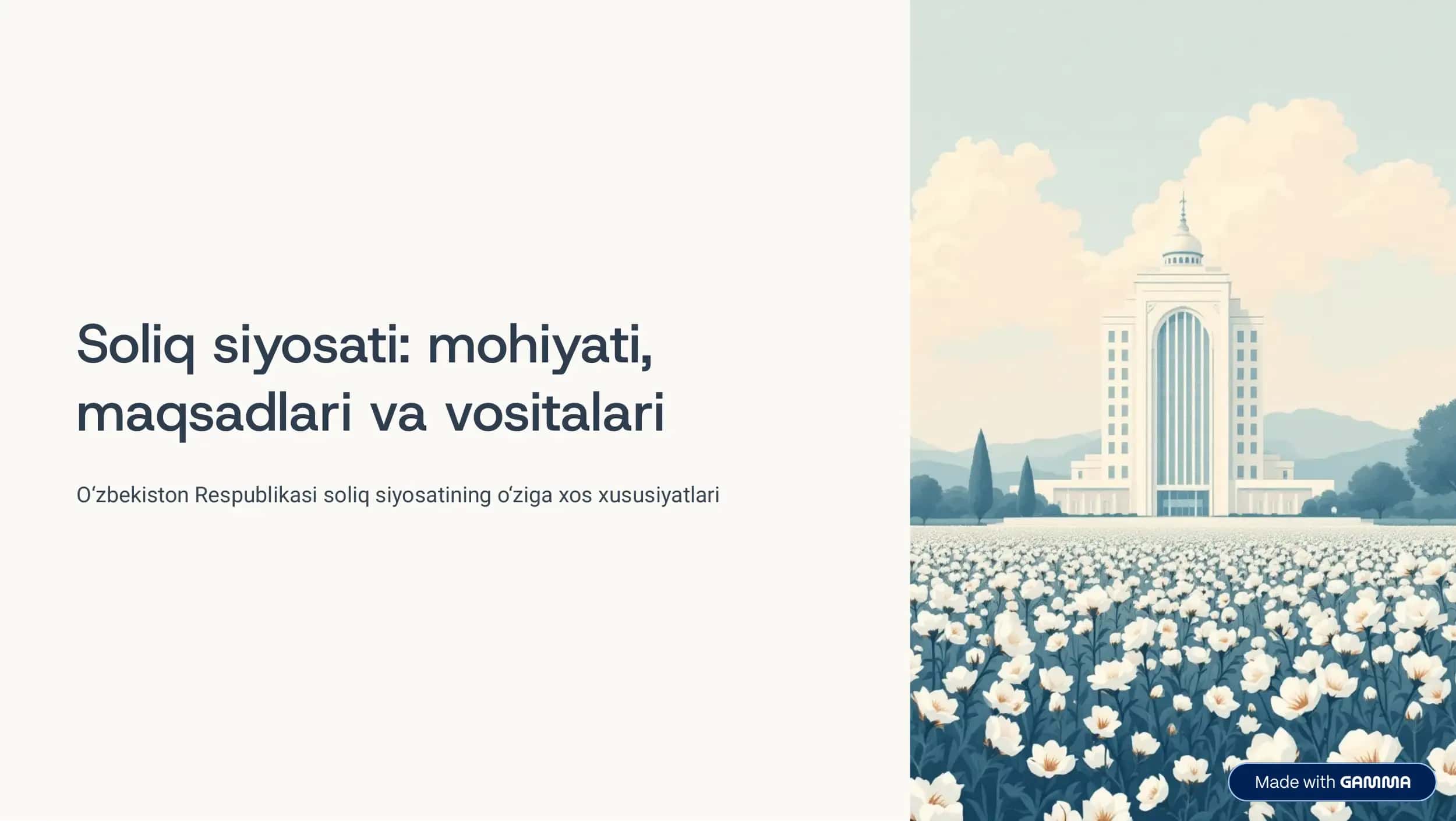 Soliq siyosati: mohiyati, maqsadlari va vositalari 1