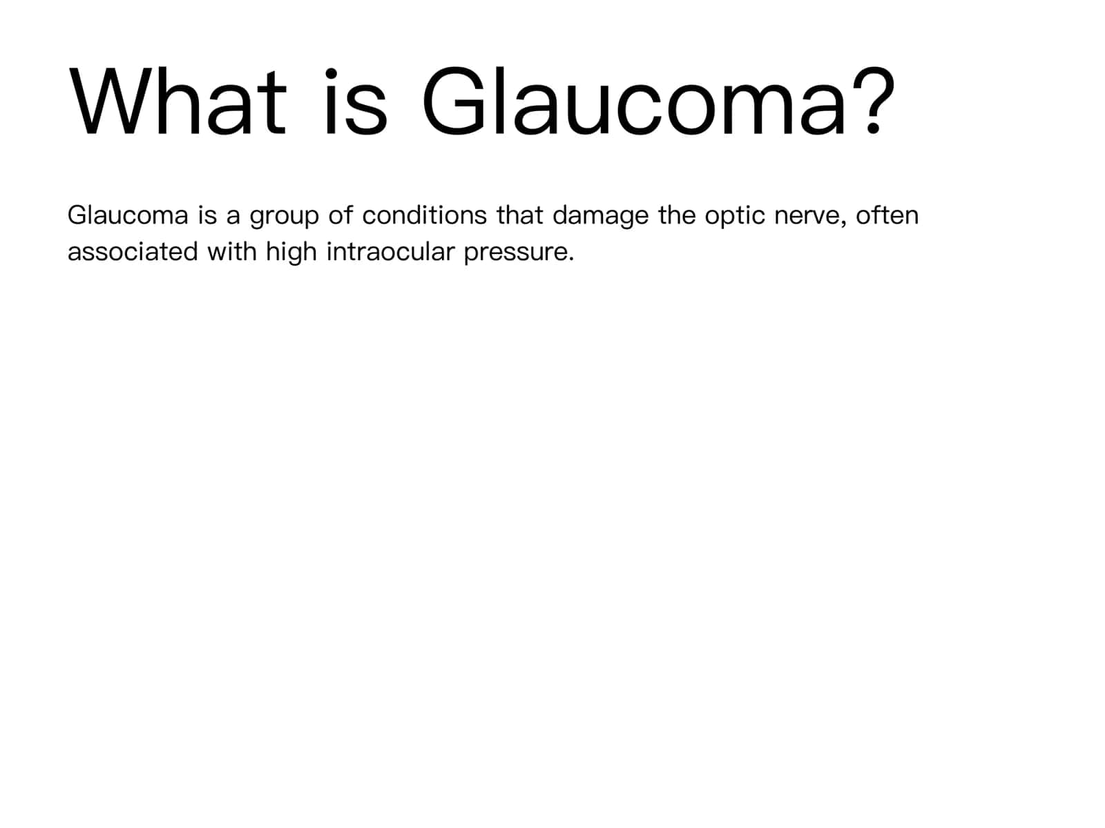 What is Glaucoma? 1