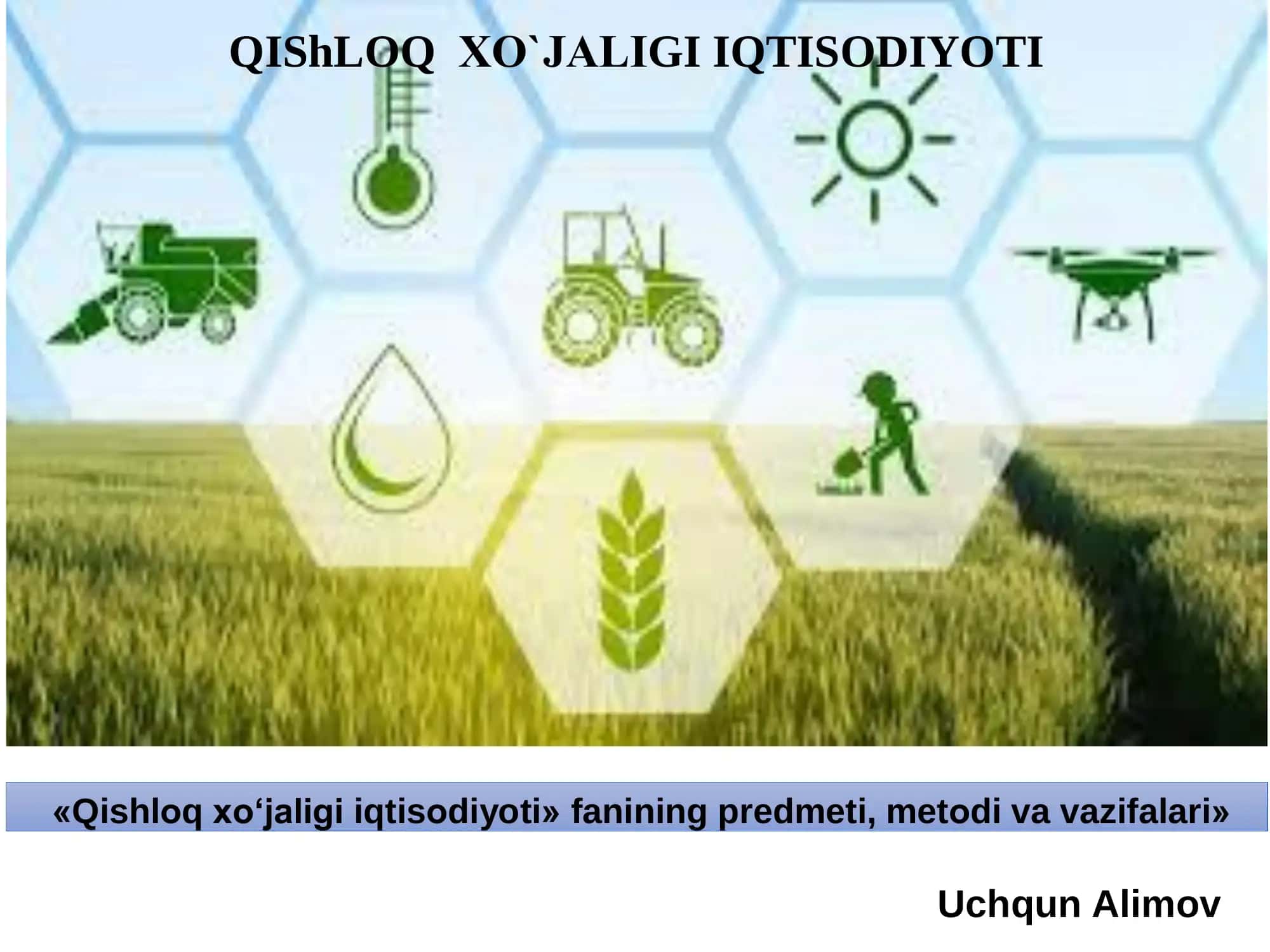 Qishloq xo'jaligi iqtisodiyoti 1