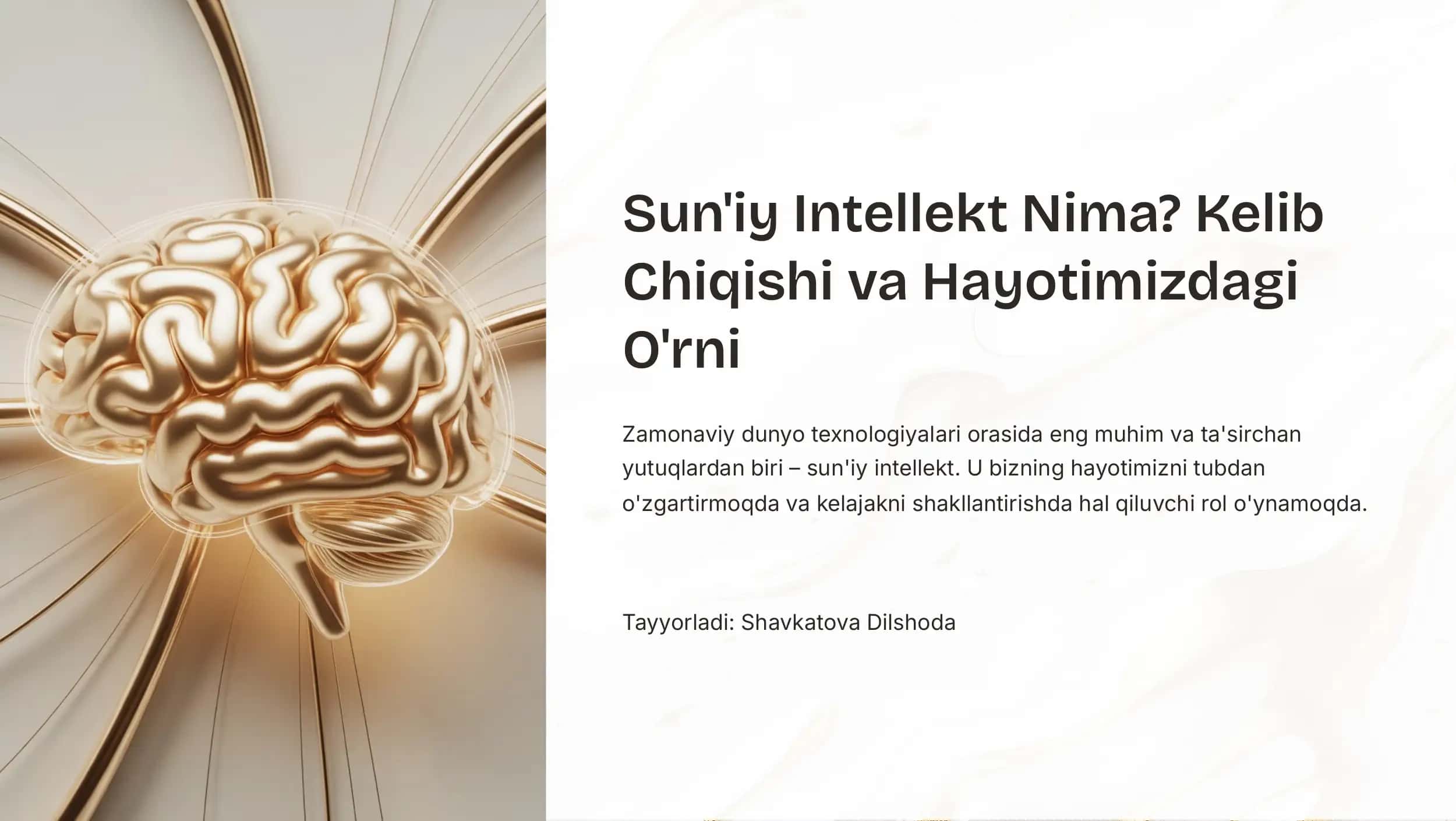 Sun'iy Intellekt Nima? Kelib Chiqishi va Hayotimizdagi O'rni 1