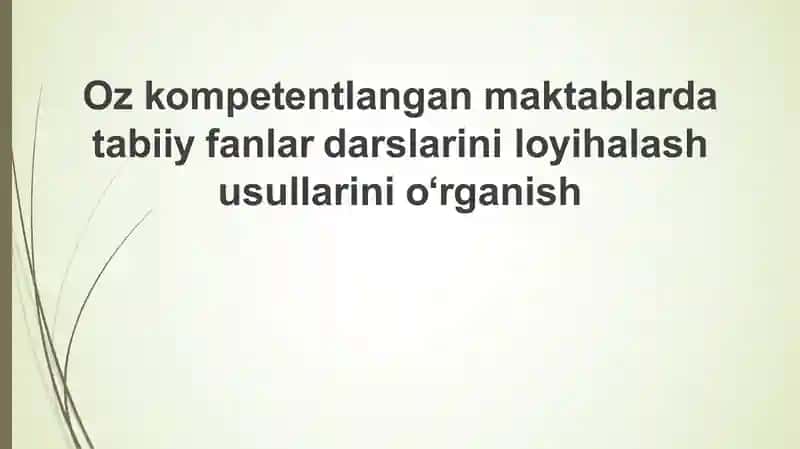 O'quv maqsadlarini aniqlash va formulalash