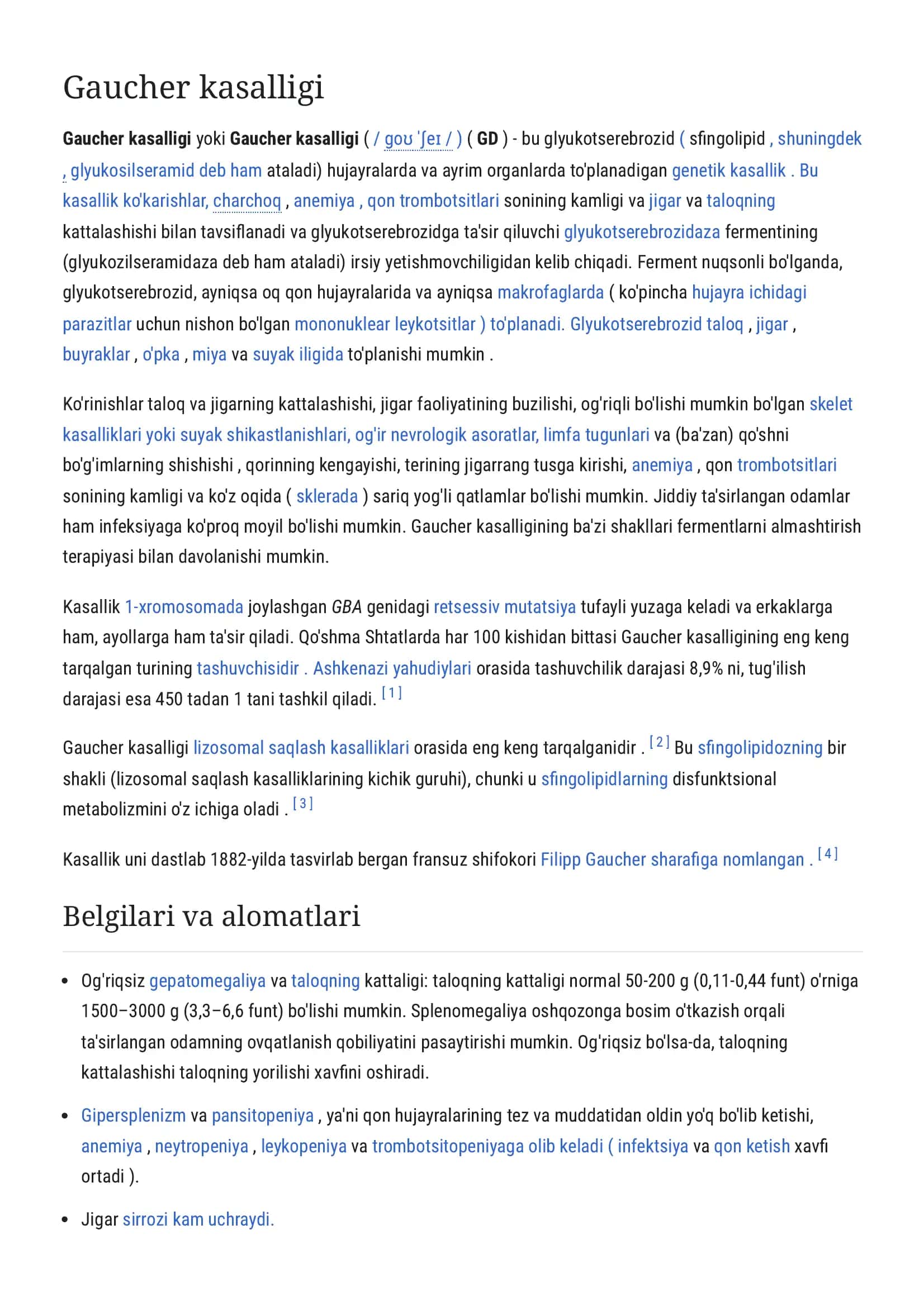 gaucher kasalligi haqida 1